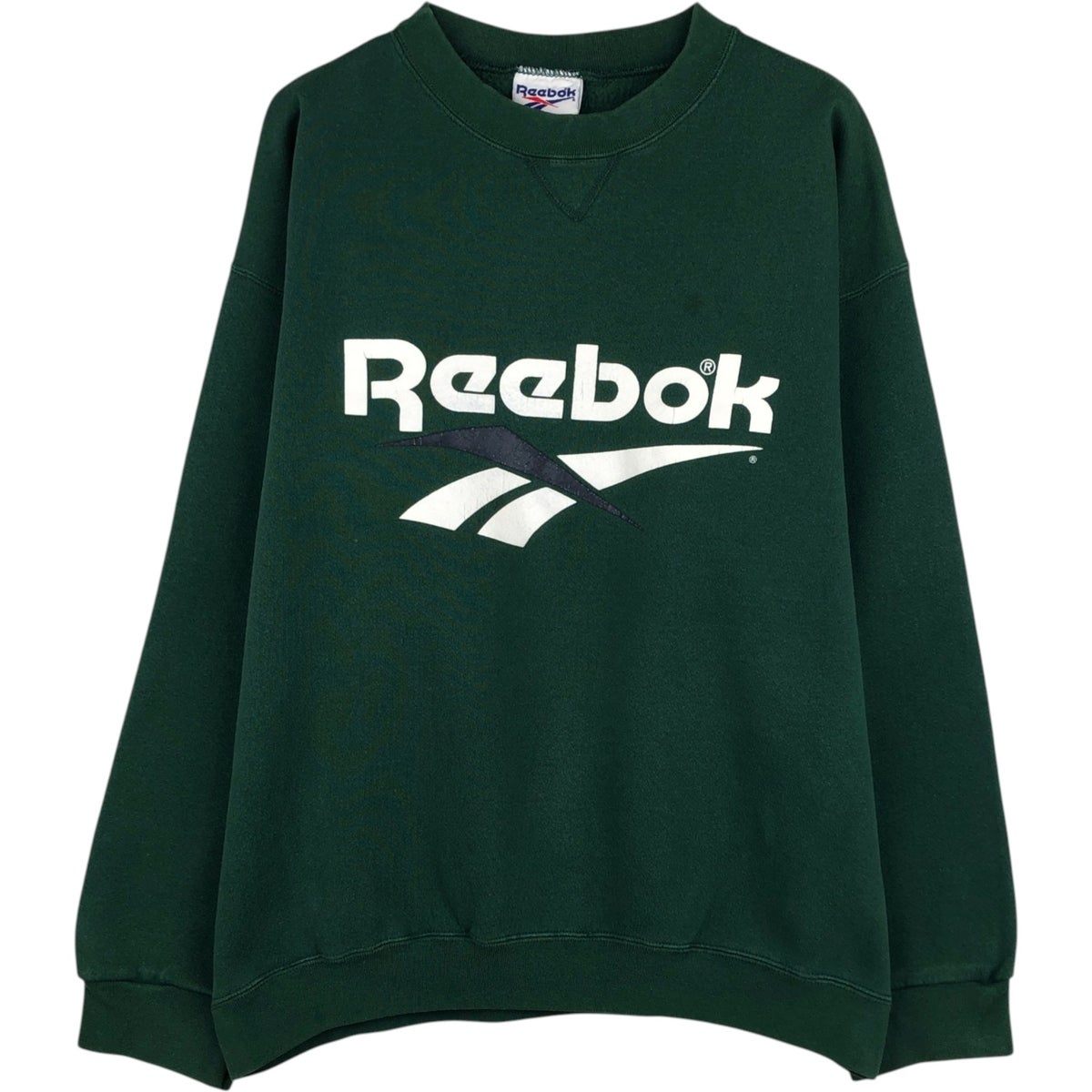 古着 80年代 リーボック Reebokオールオーバープリント ロゴスウェット