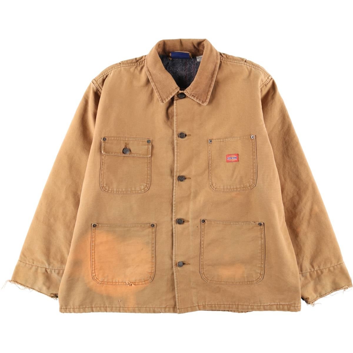古着 ディッキーズ Dickies 中綿入り ダックカバーオール メンズL相当