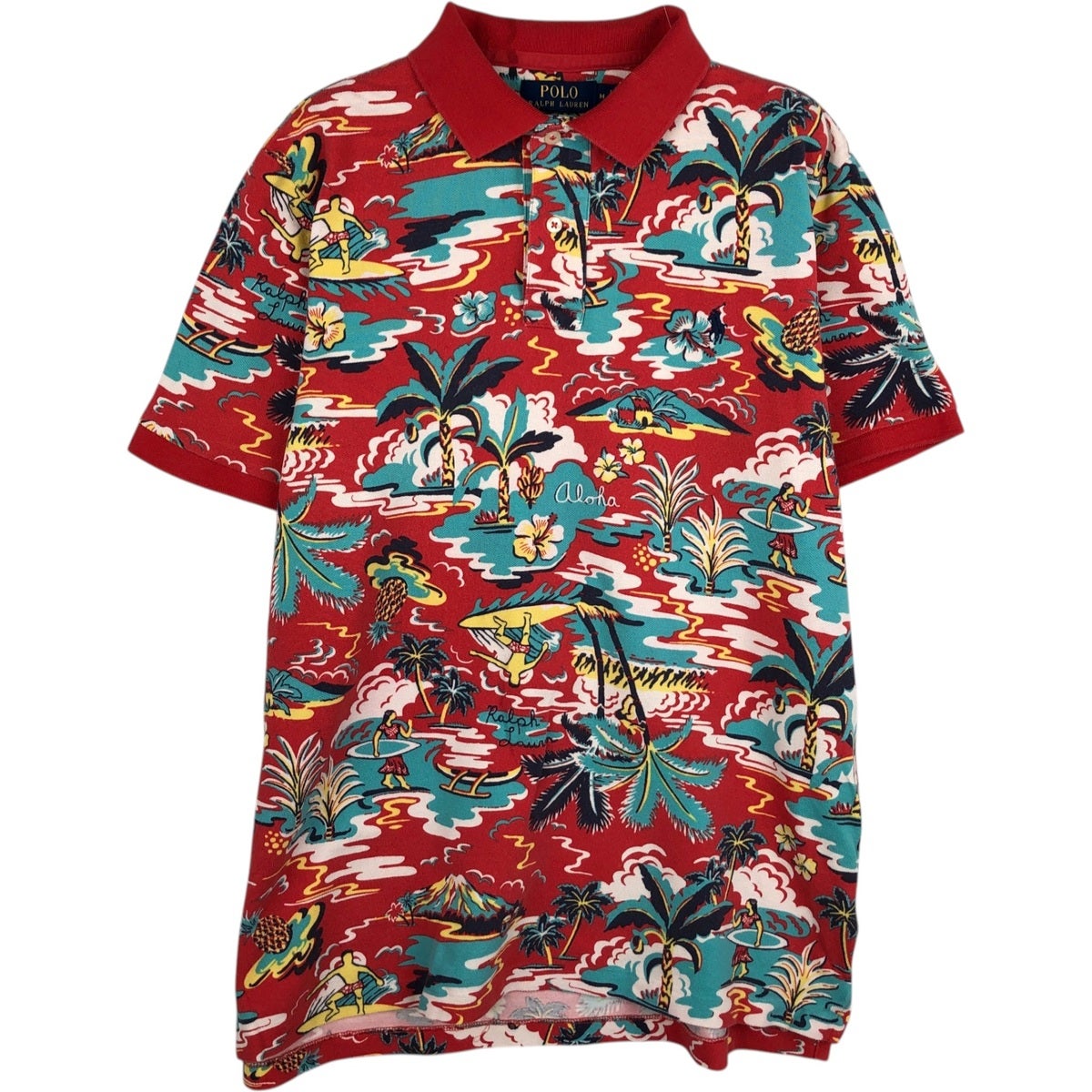 【新品】RALPH LAUREN 総柄 リゾート柄 半袖ポロシャツ Mサイズ POLO RALPH LAUREN（ポロ・ラルフローレン） ラルフローレン メンズ