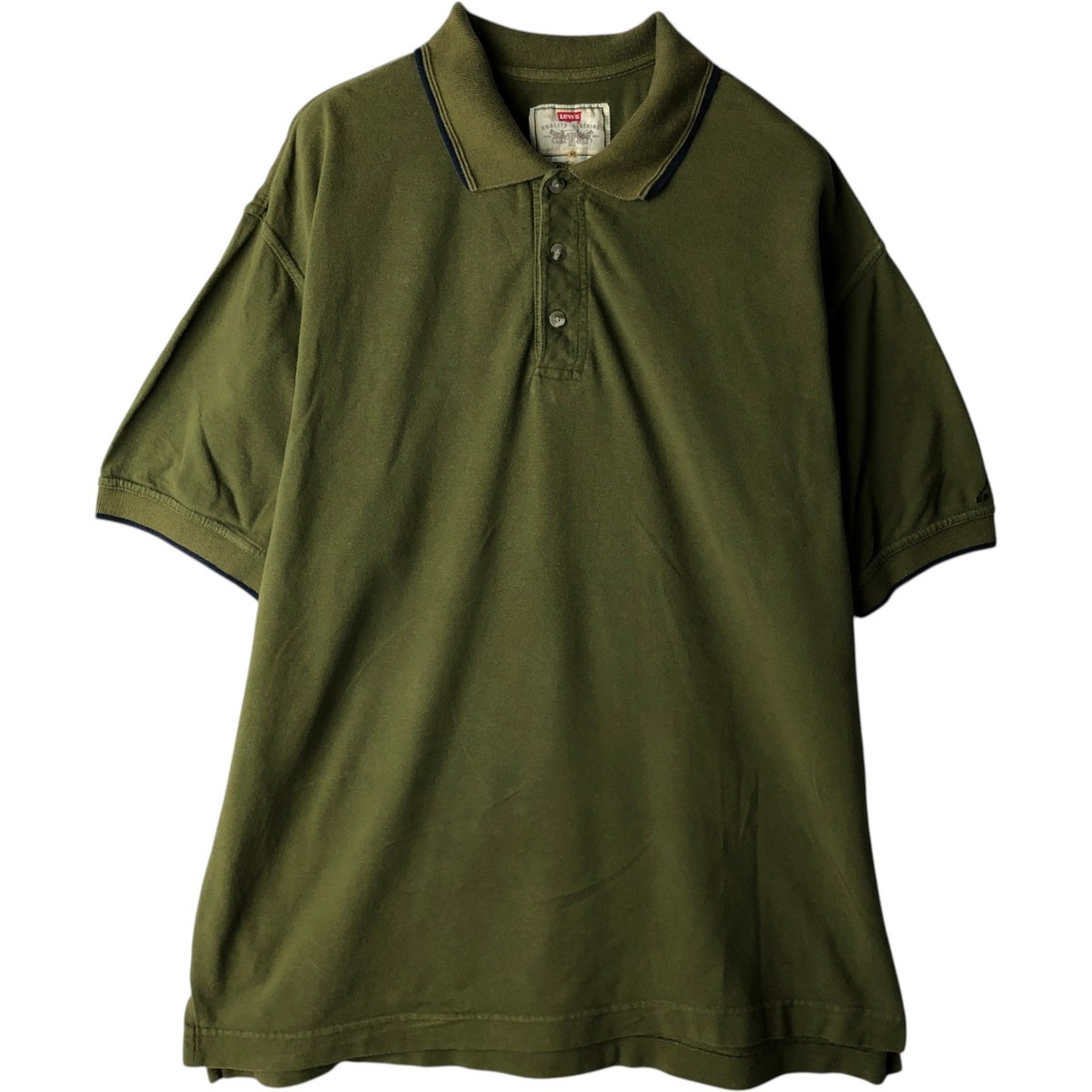 シュプリーム　半袖　ポロシャツ　総柄　ネイビー　ロゴ　L　古着　90s 中古・古着通販】SUPREME (シュプリーム) Supreme 半袖ポロシャツ