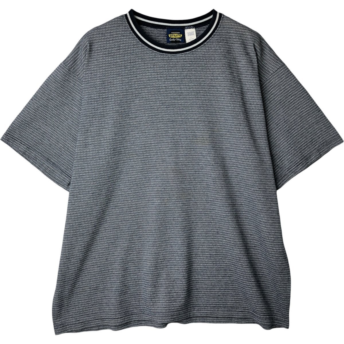 古着 90年代 UTILITY ボーダーTシャツ USA製 メンズL相当 ヴィンテージ