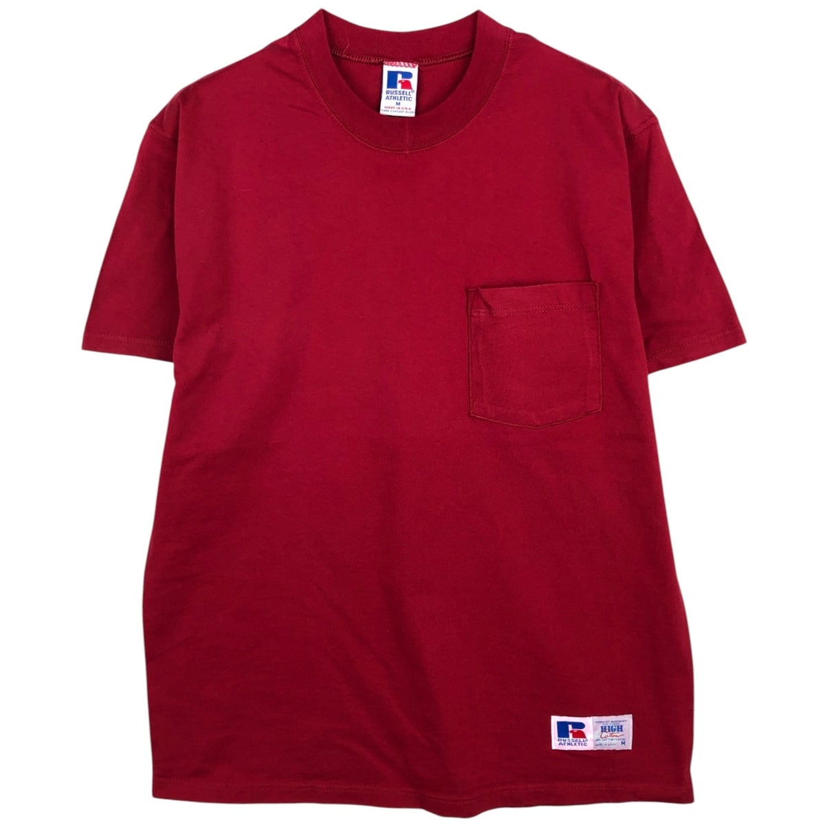 古着 90年代 ラッセル Russell 無地ポケットTシャツ USA製 メンズM相当