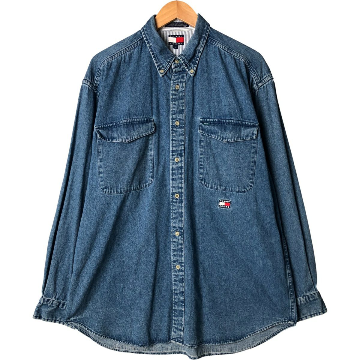 古着 90年代～ トミーヒルフィガー TOMMY HILFIGER 長袖 ボタンダウン