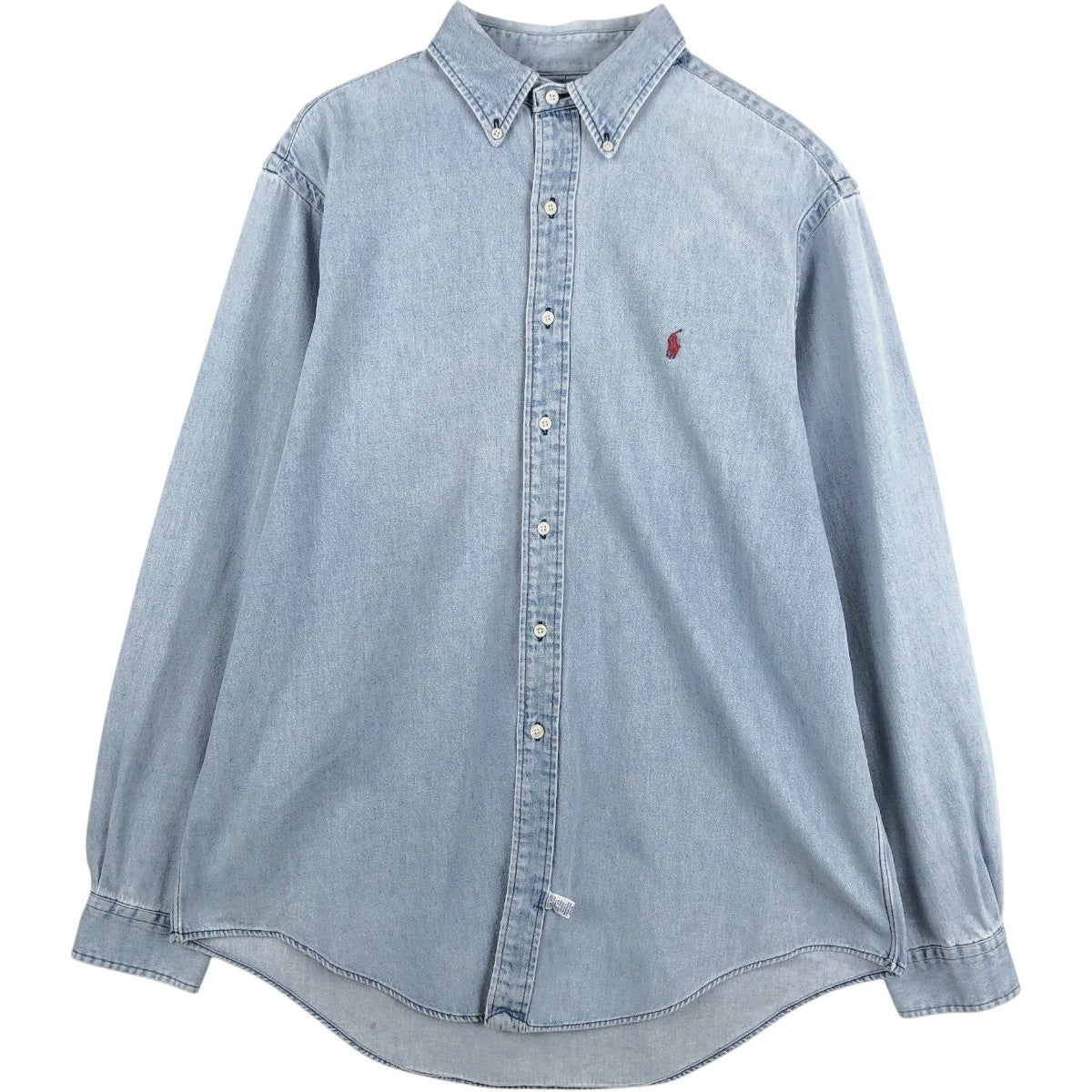 古着 ラルフローレン Ralph Lauren 長袖 ボタンダウンデニムシャツ