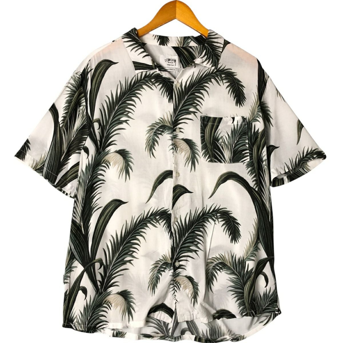古着 ステューシー STUSSY 総柄 オープンカラー ハワイアンアロハ 古着 ステューシー STUSSY 総柄 オープンカラー ハワイアンアロハ