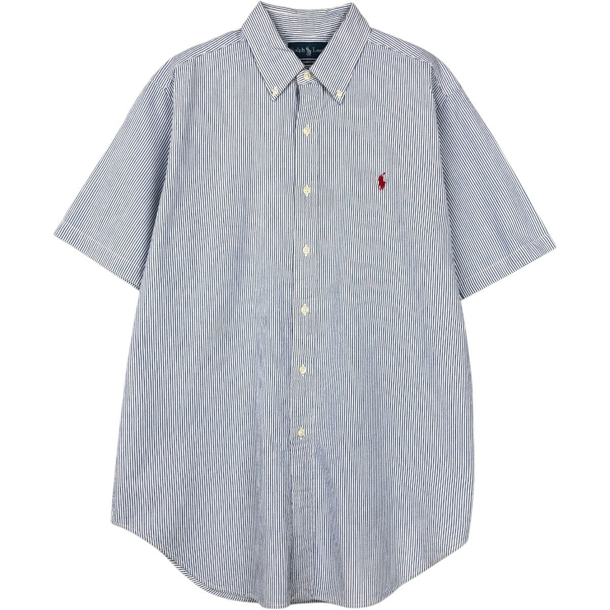 古着 ラルフローレン Ralph Lauren CLASSIC FIT シアサッカー 半袖