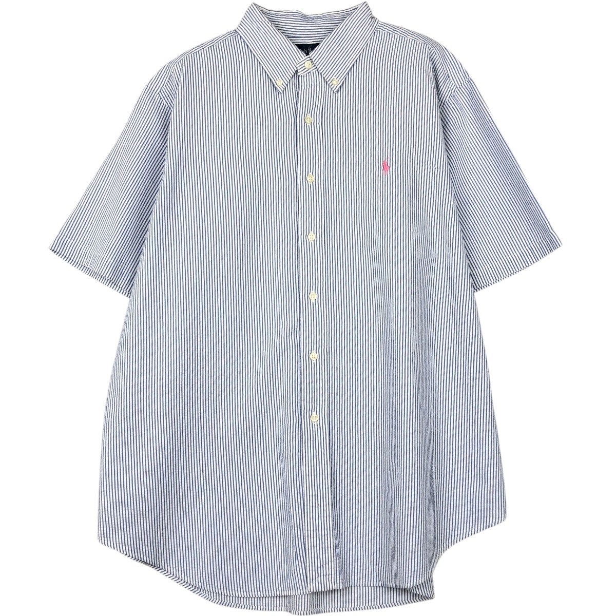 古着 ラルフローレン Ralph Lauren CLASSIC FIT シアサッカー 半袖