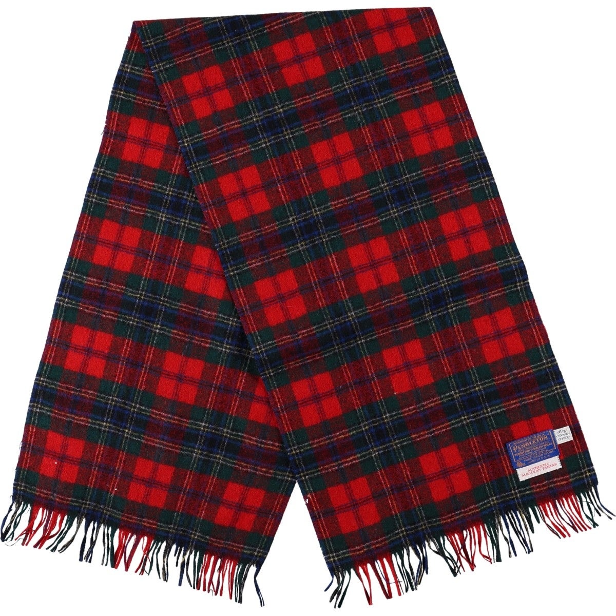 【新品】米国製 ペンドルトン ジャガードマフラー USA製 古着 70年代 ペンドルトン PENDLETON チェック柄 タータンチェック