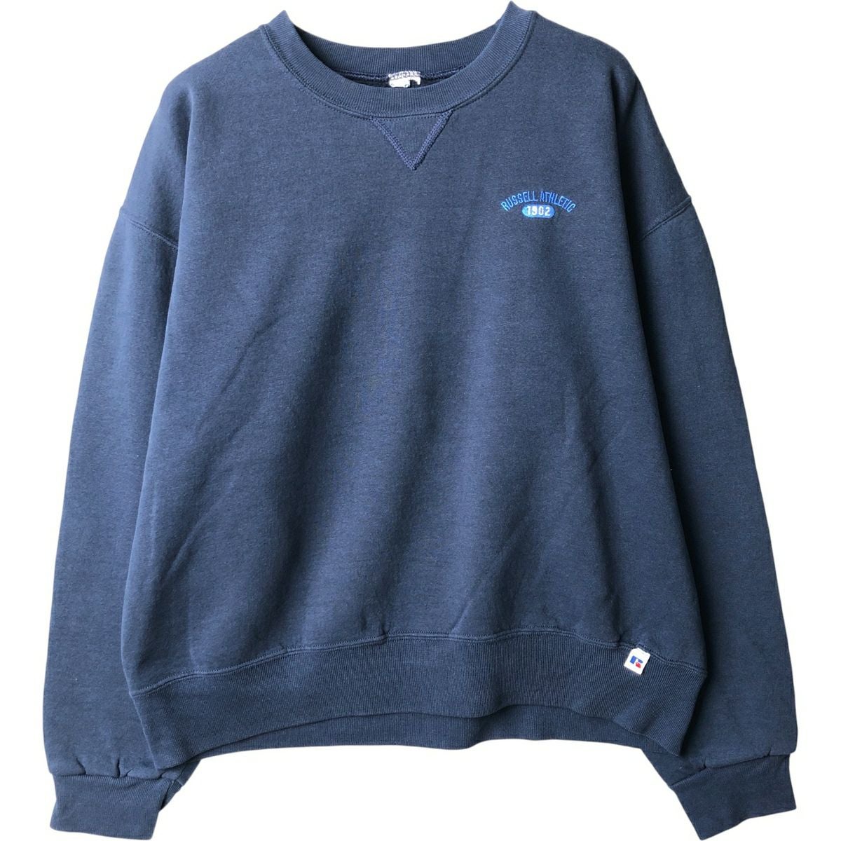 古着 90年代 ラッセル Russell カレッジ Vネック ナイロンプルオーバー