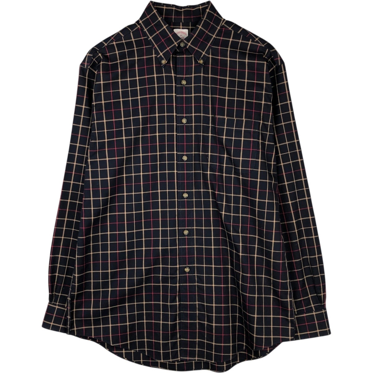 古着 ブルックスブラザーズ Brooks Brothers 長袖 ボタンダウンチェックシャツ メンズL相当 /eaa566044 古着 ブルックスブラザーズ Brooks Brothers Est.1818 長袖 ボタン