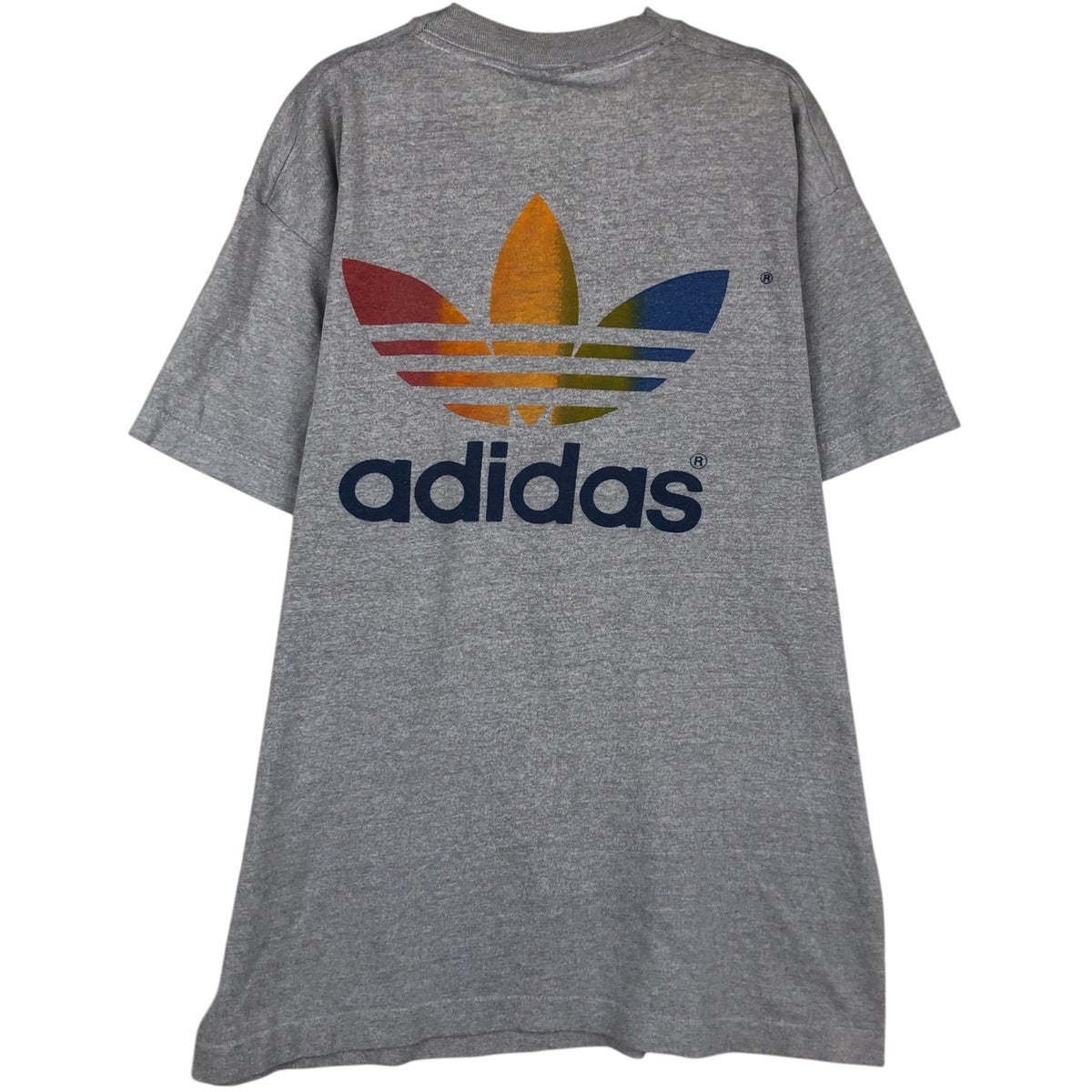 古着 80年代 アディダス adidas トレフォイルロゴ バックプリント ロゴ