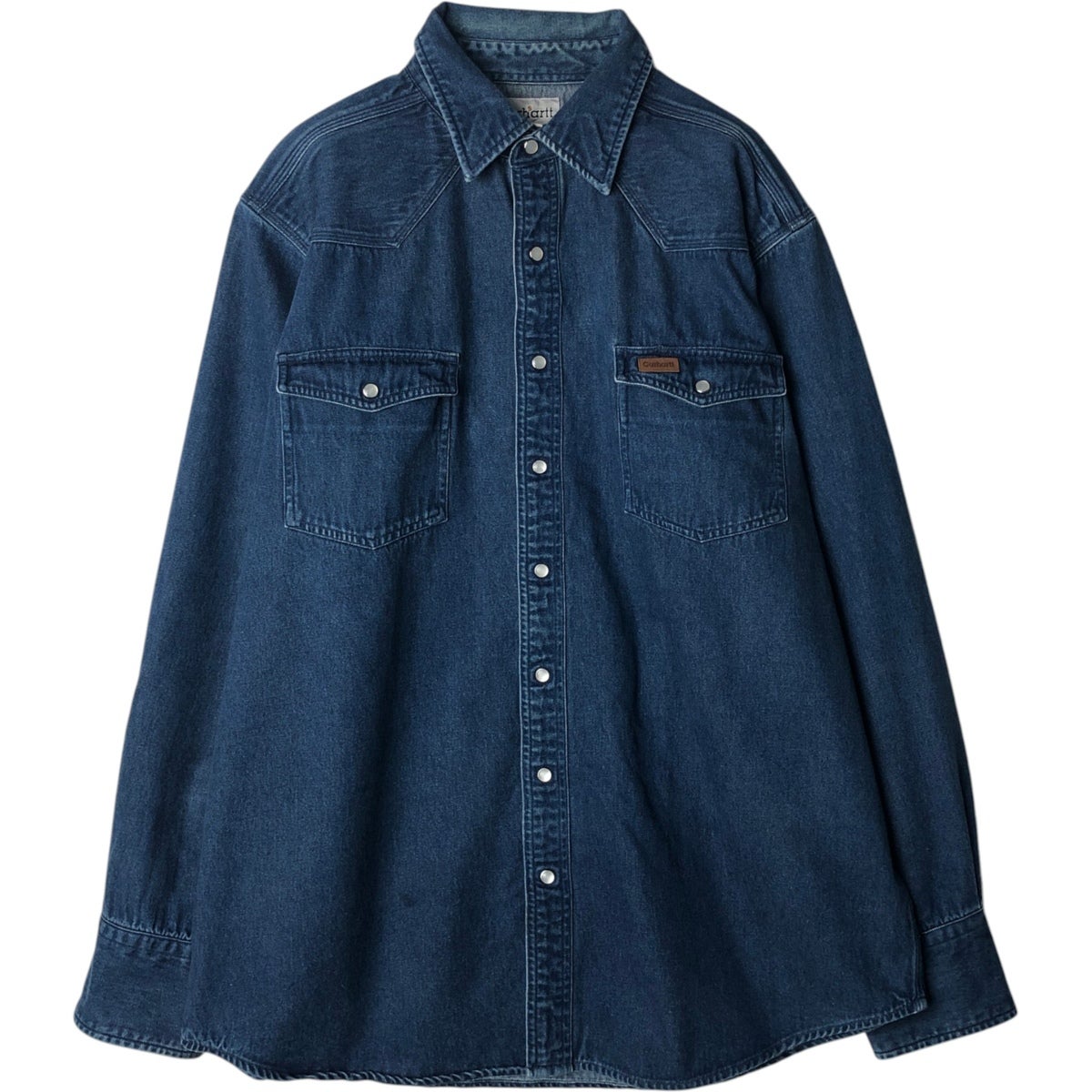 古着 カーハート Carhartt 長袖 デニム ウエスタンシャツ メンズM相当/eaa631222 古着 カーハート Carhartt 長袖 デニム ウエスタンシャツ メンズM相当