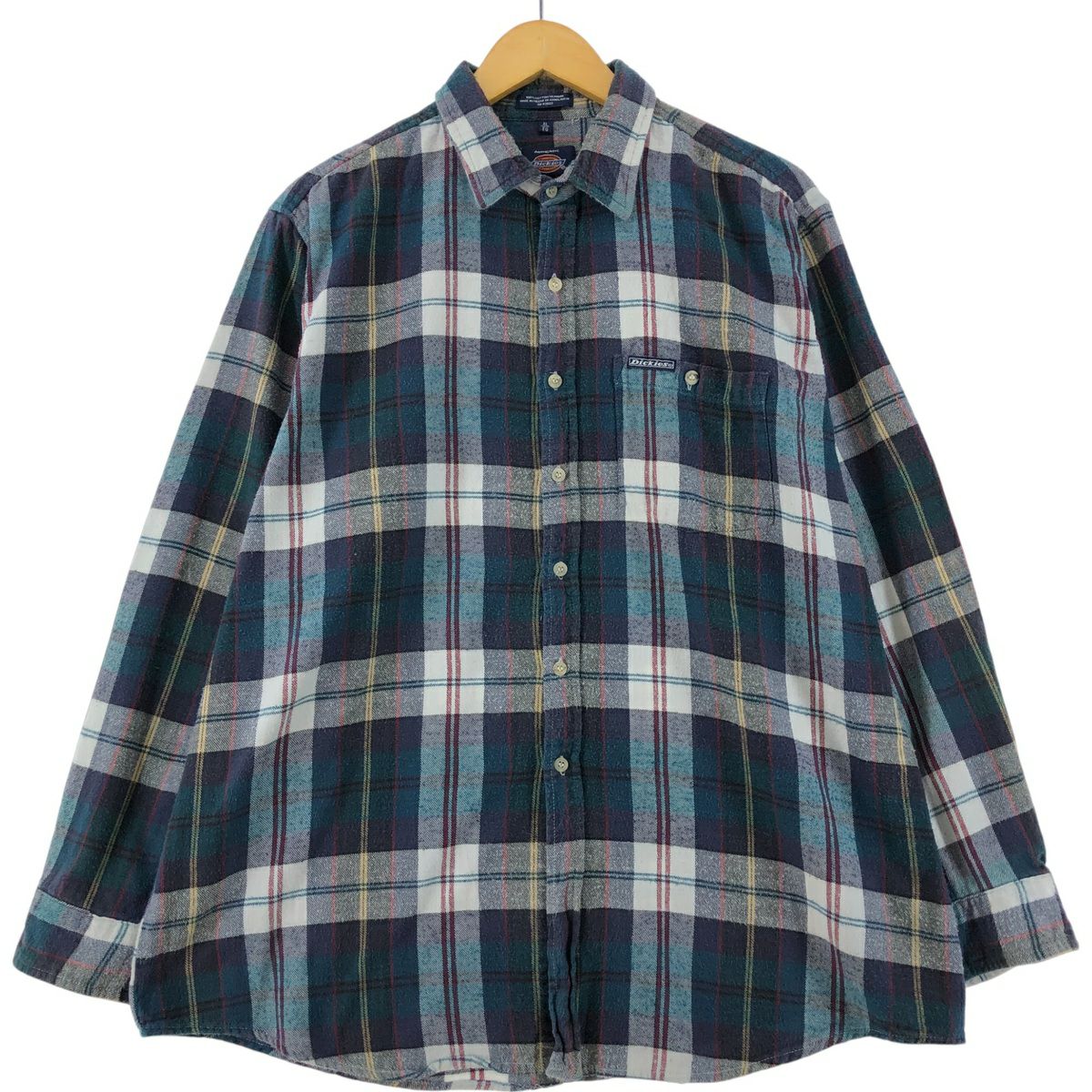 古着 ディッキーズ Dickies 長袖 フランネルチェックシャツ メンズS相当/eaa607048 古着 ディッキーズ Dickies 長袖 フランネルチェックシャツ メンズS