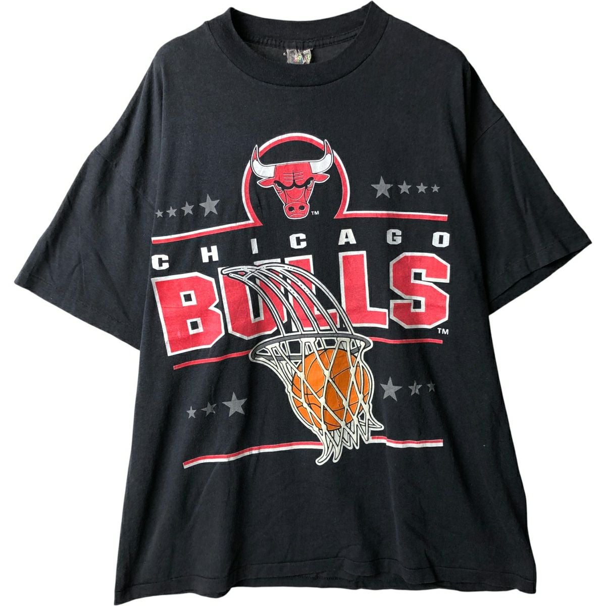 古着 90年代 TOP HALF NBA CHICAGO BULLS シカゴ ブルズ ロゴプリントT