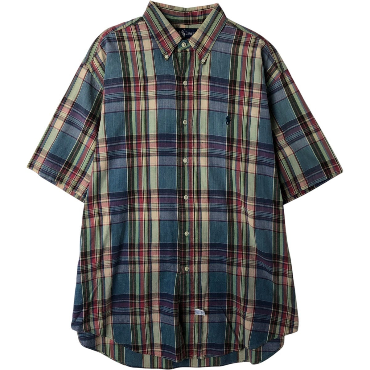 古着 ラルフローレン Ralph Lauren ボタンダウン 半袖 シャンブレー