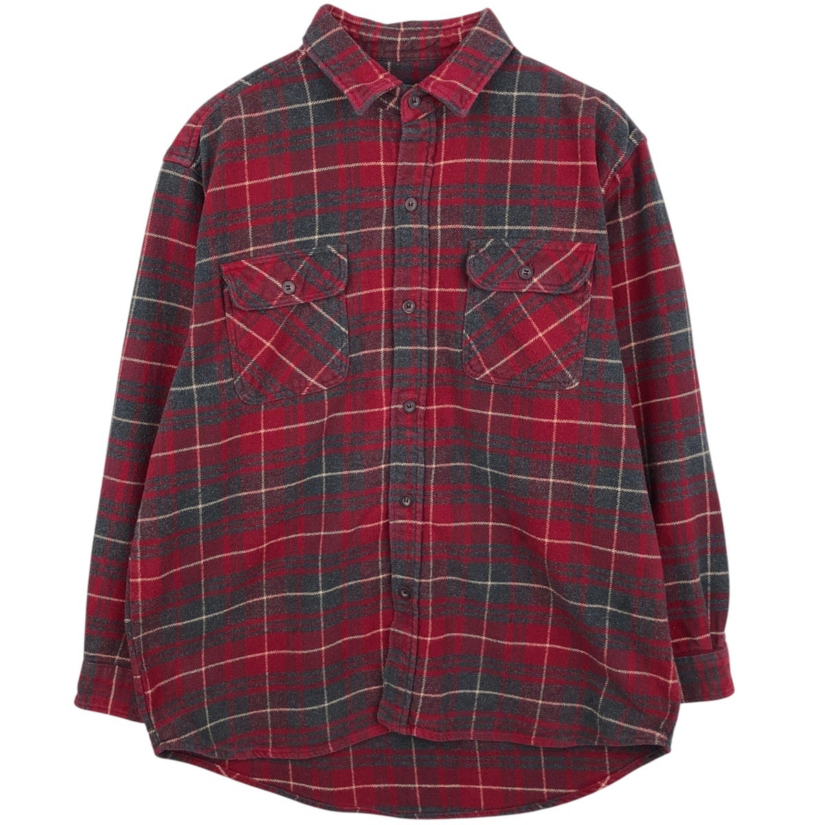 FILSON フィルソン ニット・セーター M 赤x黒(チェック) 【古着】【中古】 90s FILSONフィルソン マッキーノ ウールベスト チェック 赤x黒 42