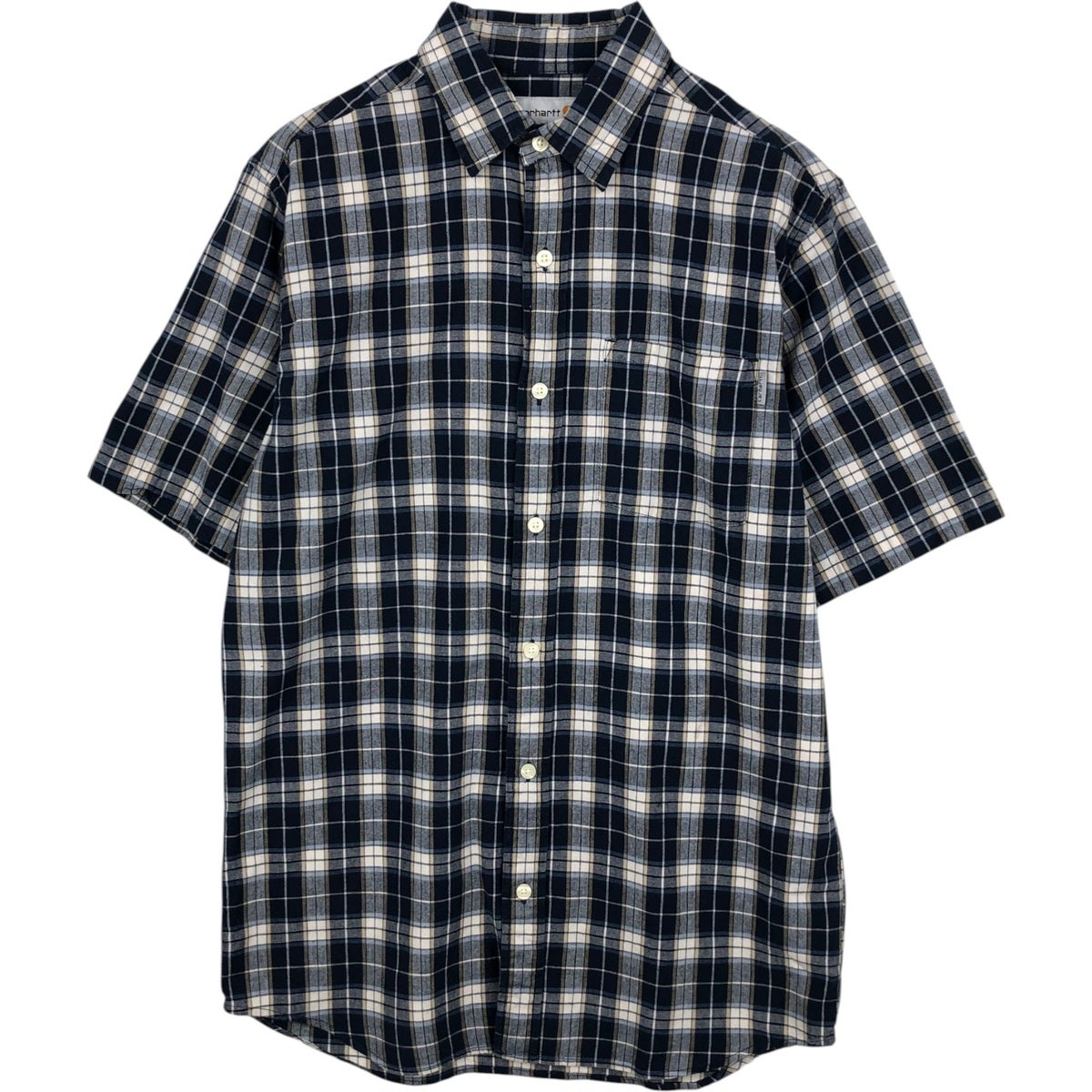 古着卸 まとめ売り カーハート Carhartt 半袖シャツ 9枚セット (メンズ 2XL ) ダブルフラップ オンブレ タータンチェック 中古 古着 MZ7770 古着 カーハート Carhartt チェック柄 半袖 ワークシャツ メンズM相当