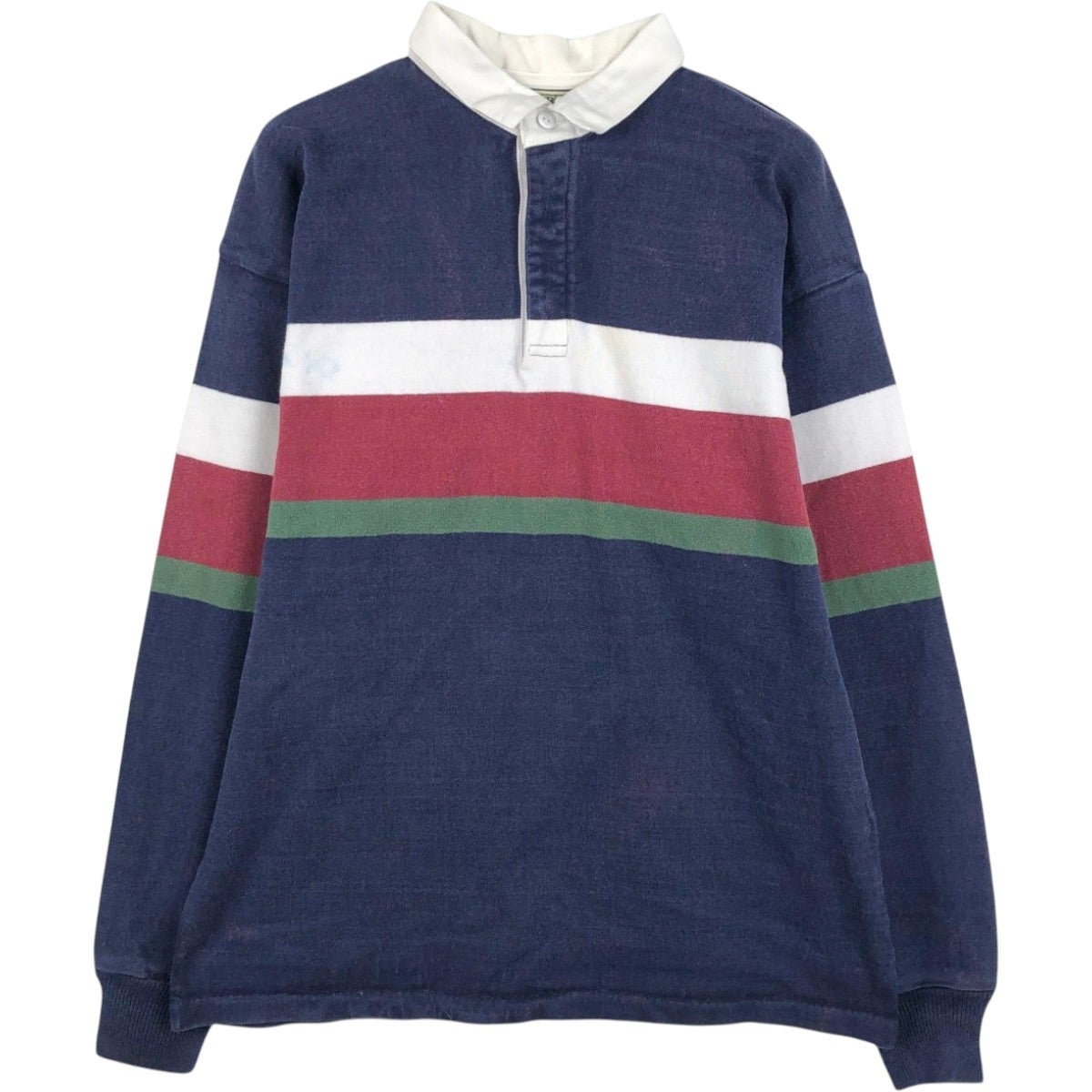 古着 80年代 エルエルビーン L.L.Bean ボーダー柄 長袖 ラガーシャツ