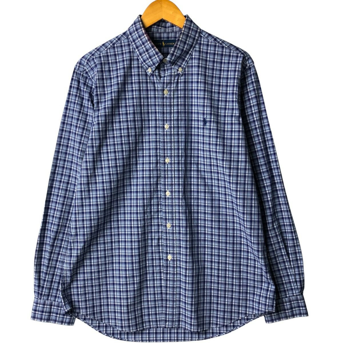 古着 ラルフローレン Ralph Lauren 長袖 ボタンダウンチェックシャツ
