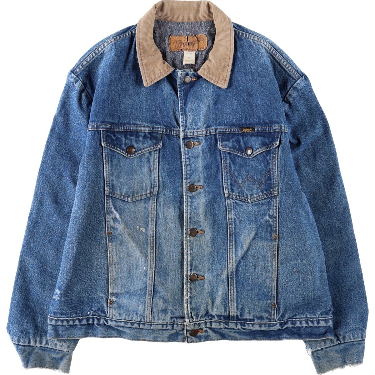 80s-90s USA製 Wrangler ラングラー デニムジャケット 色残◎ 古着 90年代 ラングラー Wrangler デニムジャケット Gジャン USA製