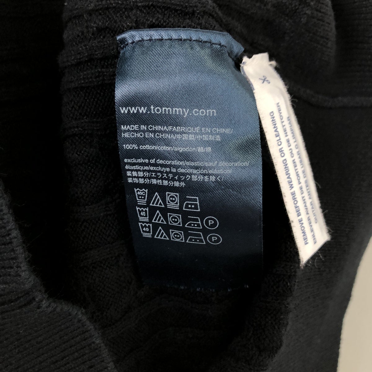 古着 トミーヒルフィガー TOMMY HILFIGER ケーブル編み コットンニット