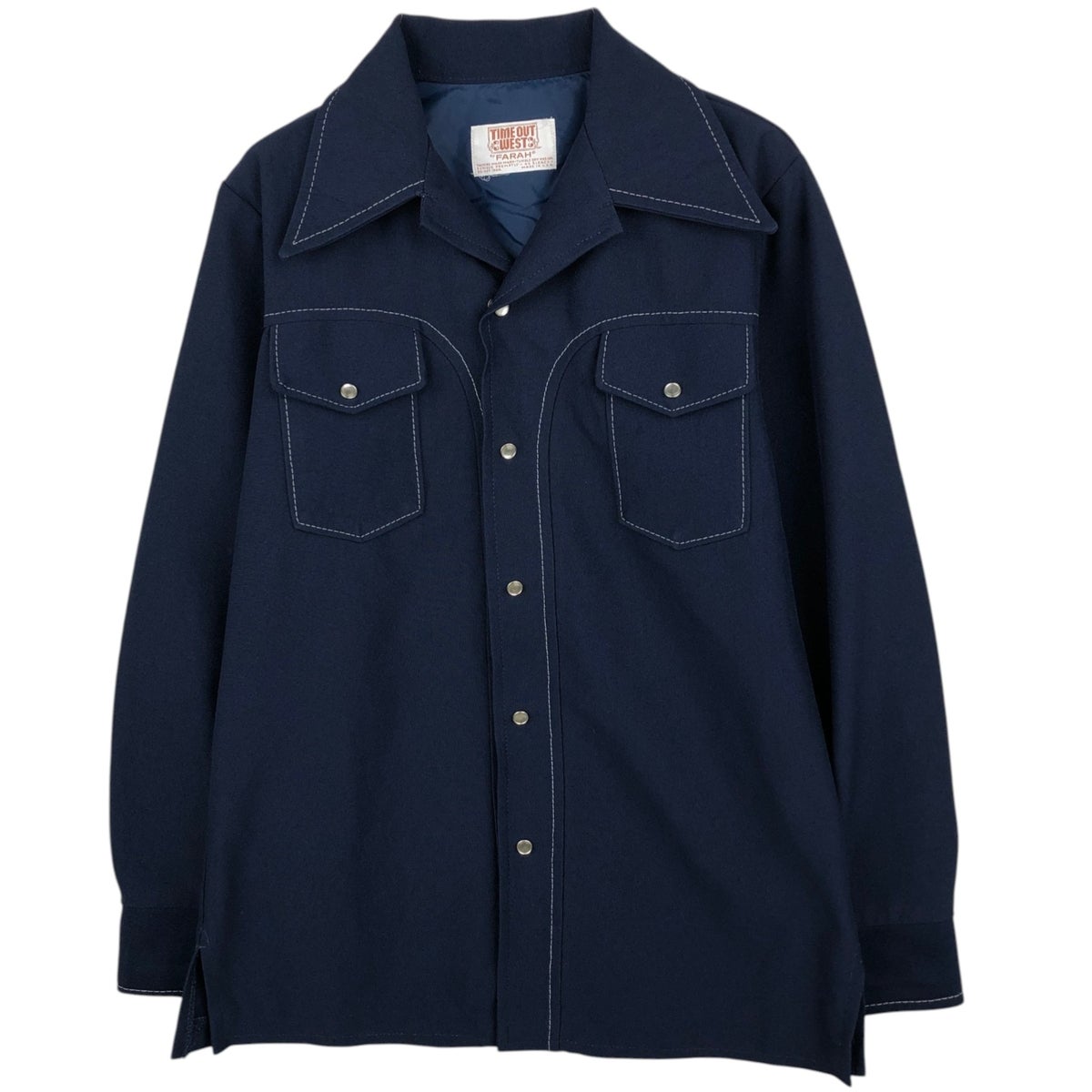 古着 70年代～ FARAH Time Out West オープンカラー 長袖 ウエスタン