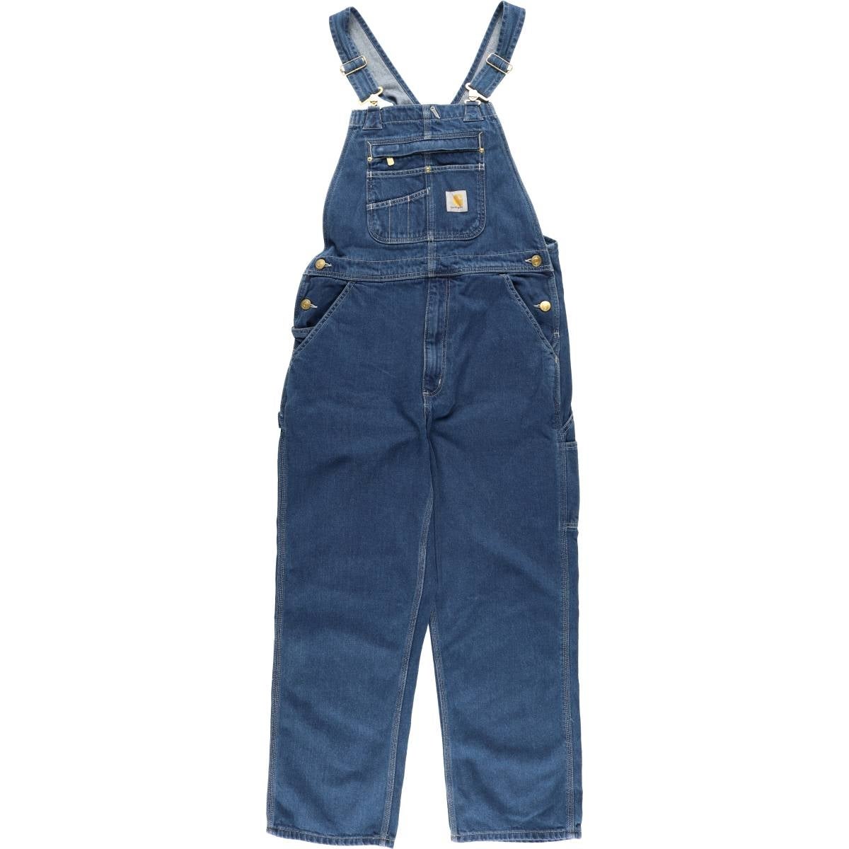 古着 カーハート Carhartt Loose Fit デニムオーバーオール メンズw35