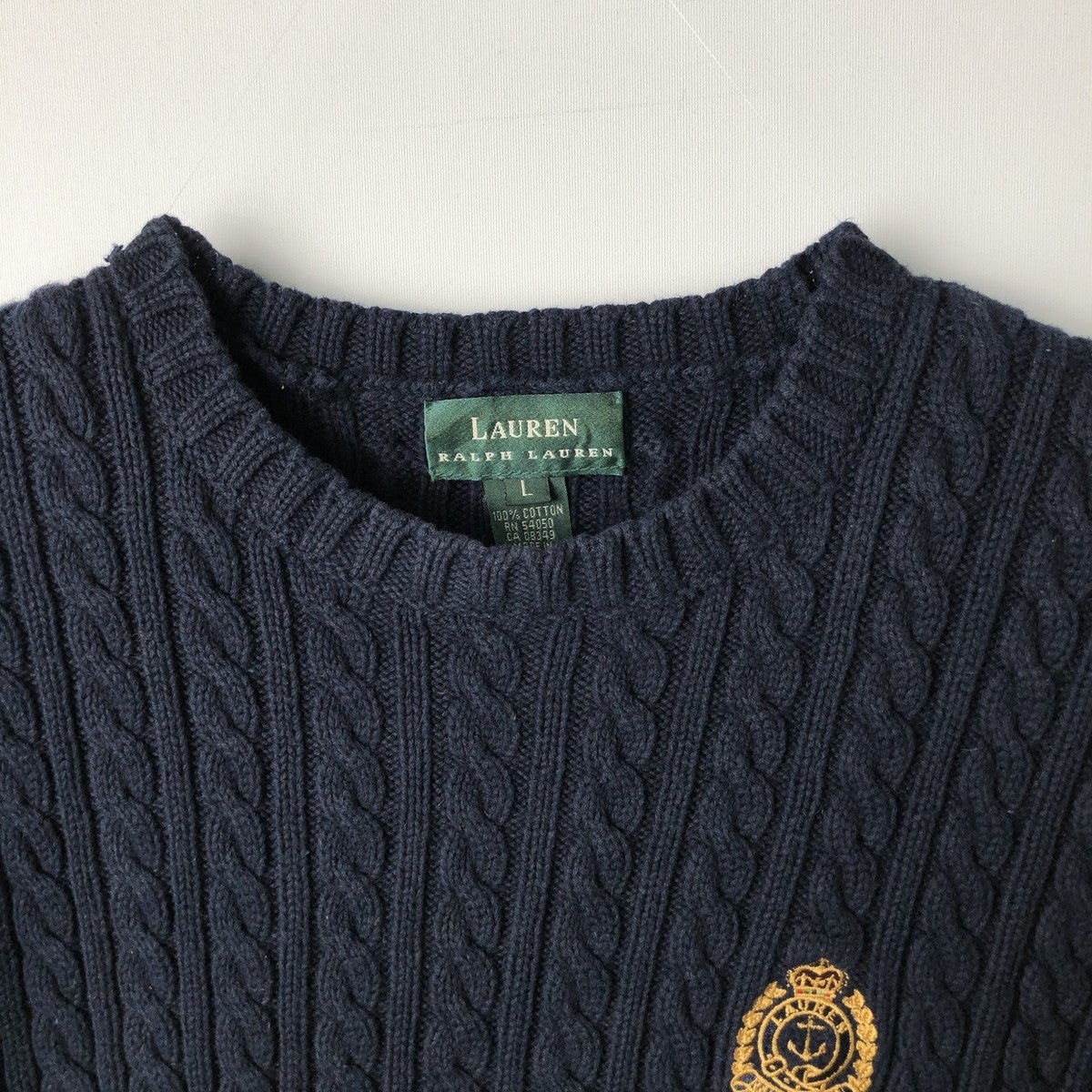 古着 ラルフローレン Ralph Lauren LAUREN ローレン ケーブル編み コットンニットセーター レディースL相当/eaa626294 古着 ラルフローレン Ralph Lauren LAUREN ローレン ケーブル編み
