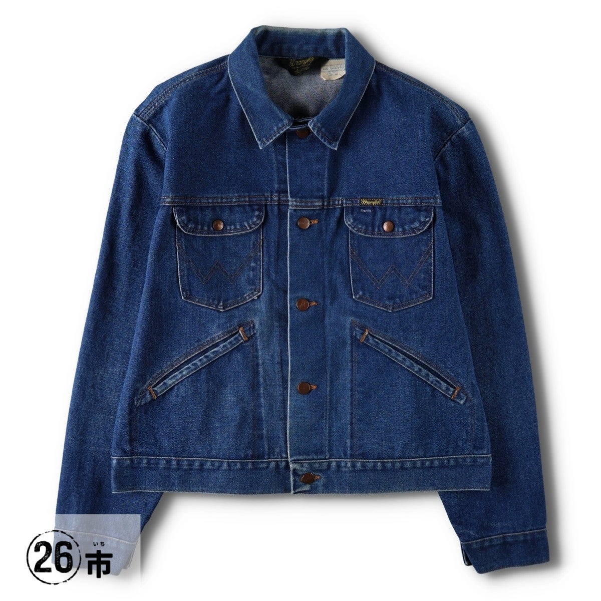 古着 80年代 ラングラー Wrangler 74126NV サイズ46 デニムジャケット