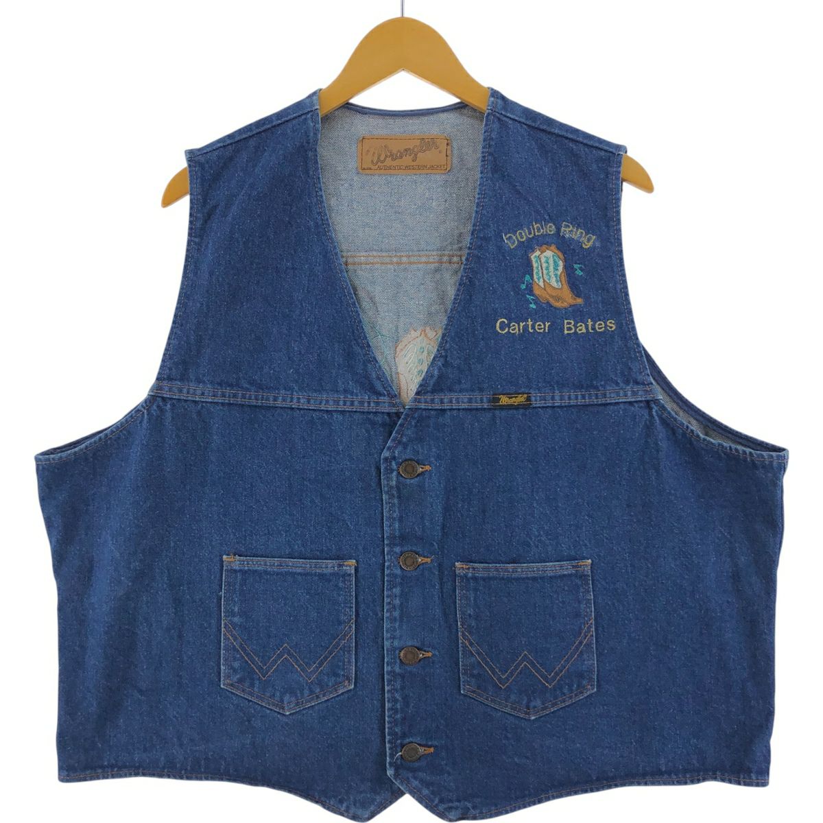 古着 70年代～ ラングラー Wrangler デニムベスト USA製 メンズL相当