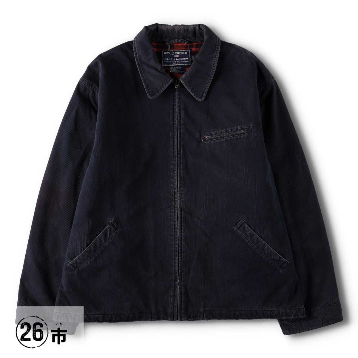 90s ラルフローレン　コーデュロイサックコート　ブラック　XL ヴィンテージ 古着 90年代 ラルフローレン Ralph Lauren POLO SPORT ポロスポーツ