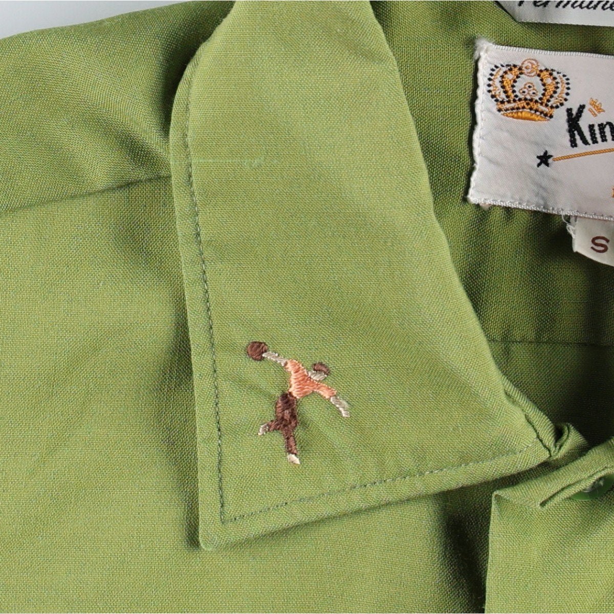 古着 60年代 Holiday King Louie ボウリングシャツ ボックスシャツ