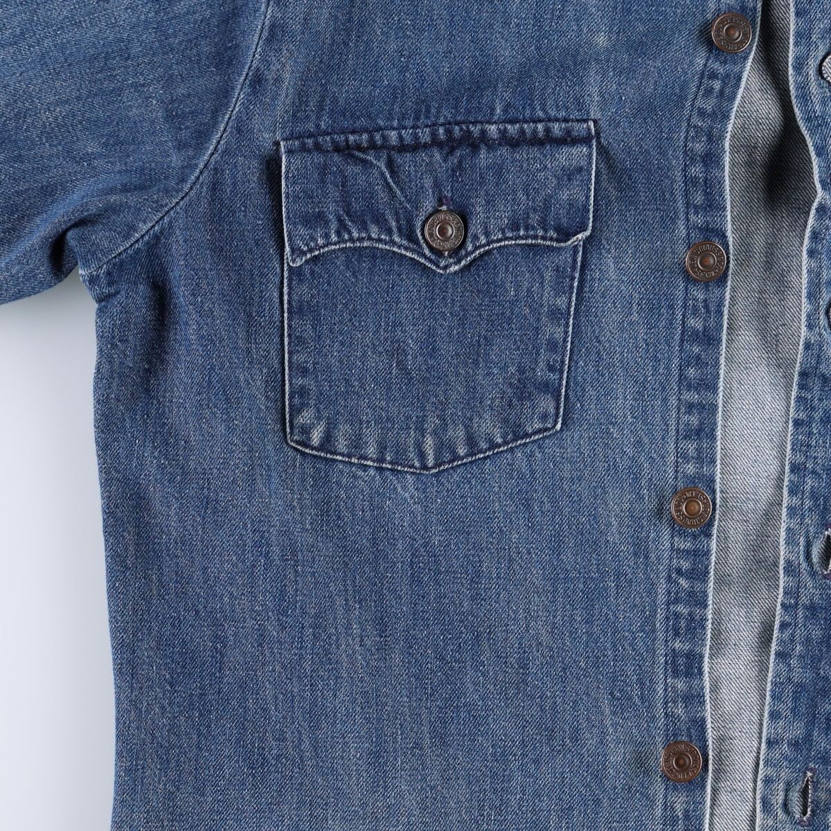 古着 70年代 リーバイス Levis ビッグE BIG E 長袖 デニムシャツ