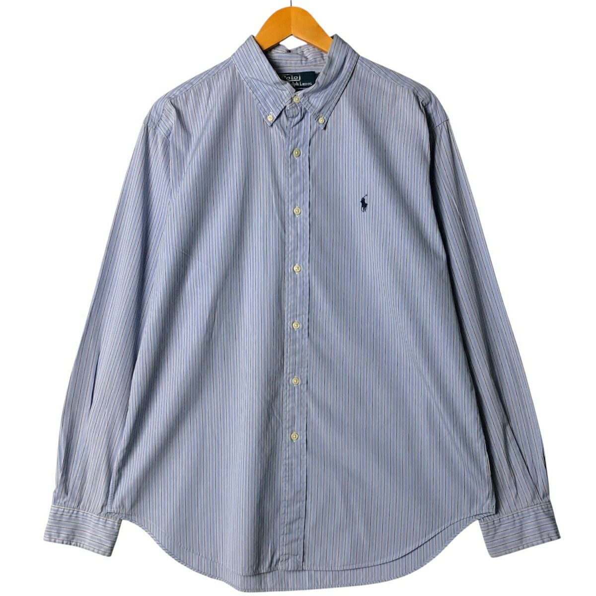 古着 ラルフローレン Ralph Lauren 長袖 ボタンダウンストライプシャツ レディースL相当/eaa459078 古着 ラルフローレン Ralph Lauren POLO by Ralph Lauren CUSTOM FIT