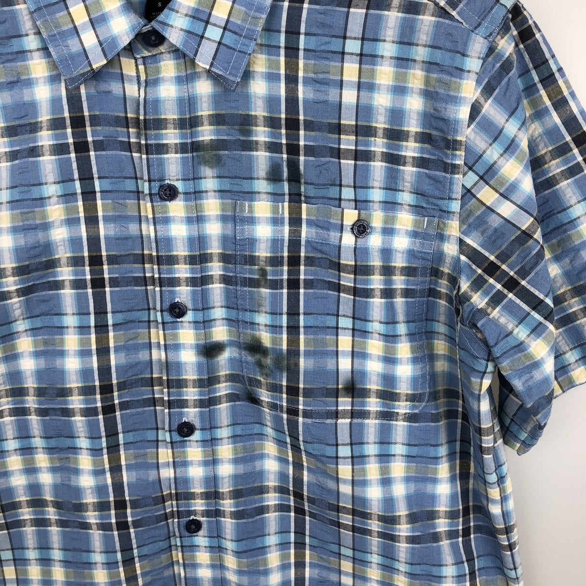 古着 パタゴニア Patagonia パッカーウェアシャツ 53004SP18 チェック柄 シアサッカー 半袖 ポリコットンシャツ メンズS相当/eaa626425 古着 パタゴニア Patagonia パッカーウェアシャツ 53004SP18 チェック
