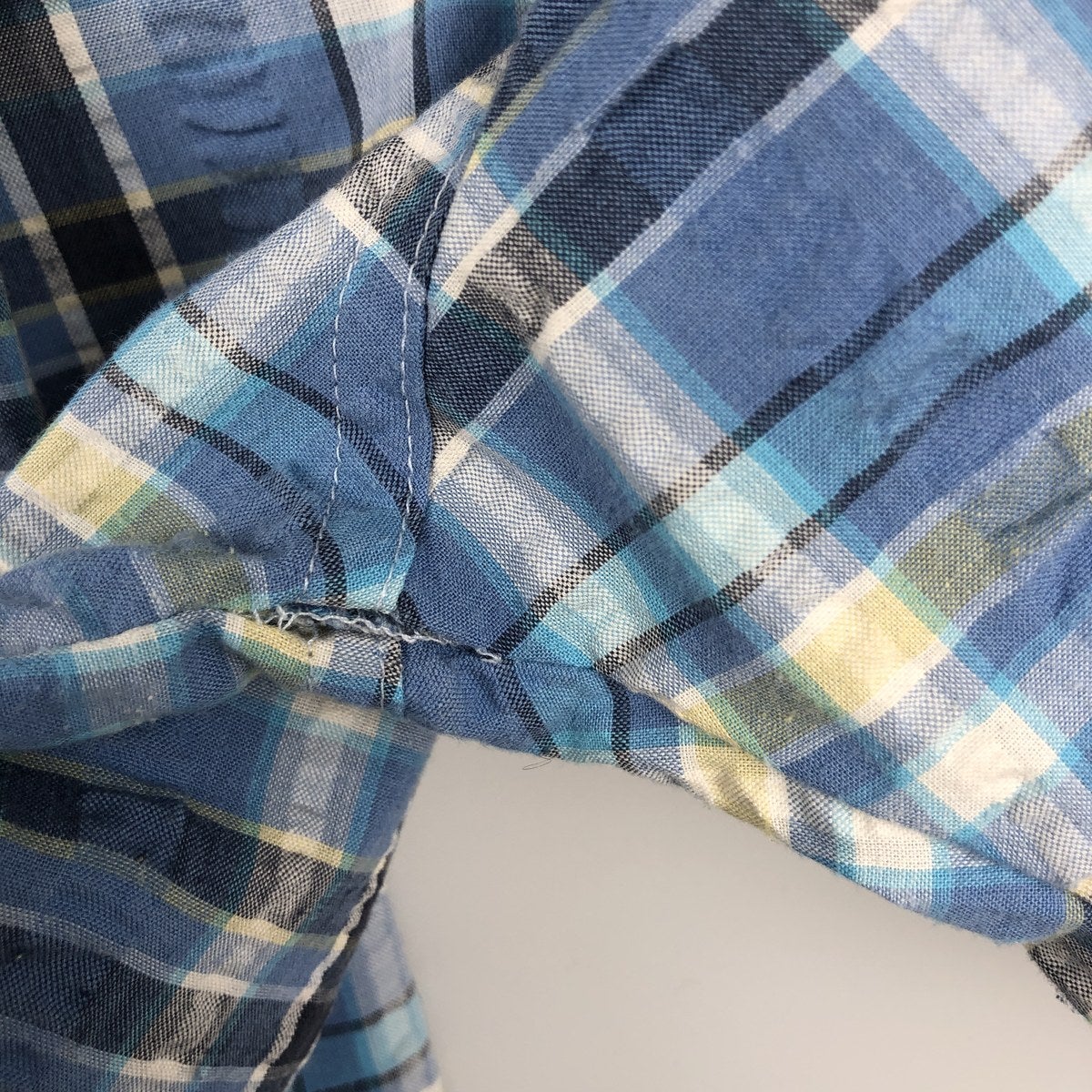 古着 パタゴニア Patagonia パッカーウェアシャツ 53004SP18 チェック柄 シアサッカー 半袖 ポリコットンシャツ メンズS相当/eaa626425 古着 パタゴニア Patagonia パッカーウェアシャツ 53004SP18 チェック