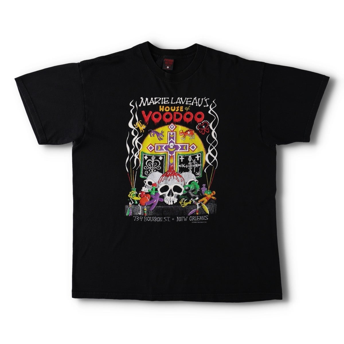 古着 90年代 FASHION VICTIM Voodoo プリントTシャツ USA製 メンズXL