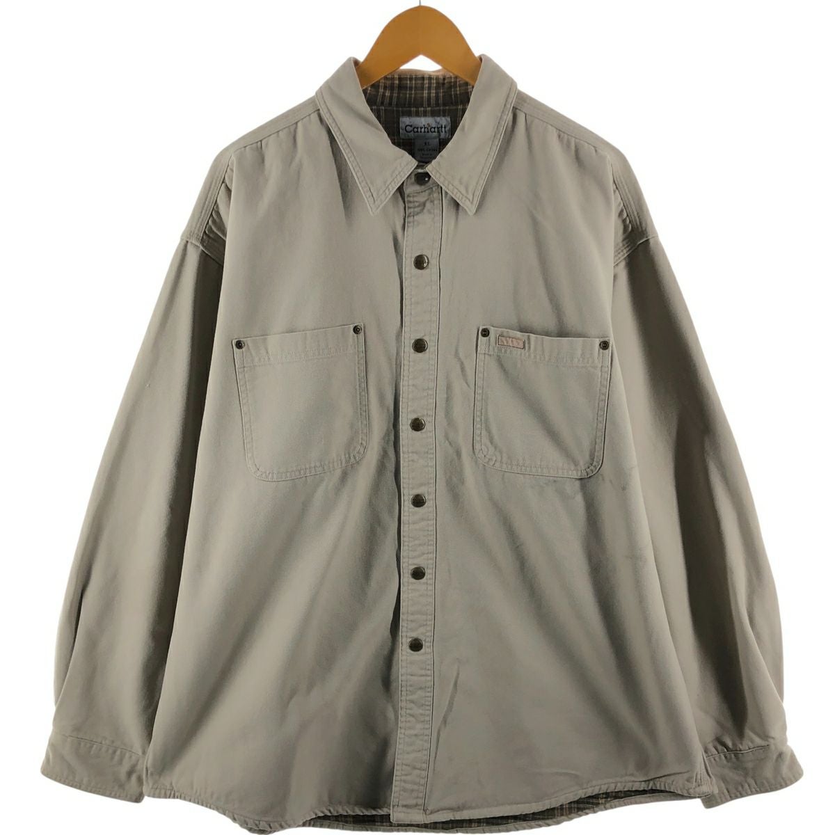 古着 90年代 カーハート Carhartt オンブレチェック 長袖 フランネル