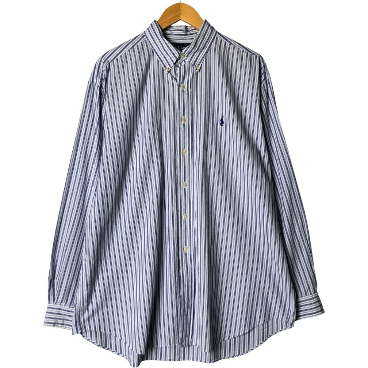 古着 ラルフローレン Ralph Lauren BLAKE 長袖 ボタンダウンストライプ