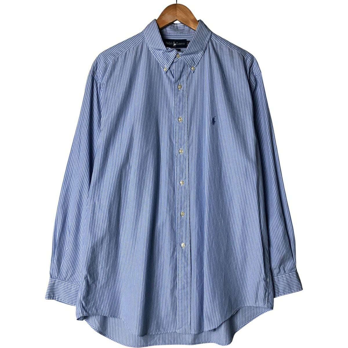 美品 RALPH LAUREN BLAKE ラルフローレン ストライプ シャツ 古着 ラルフローレン Ralph Lauren BLAKE 長袖 ボタンダウンストライプ