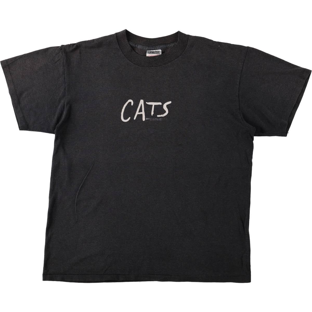 古着 90年代 オニータ ONEITA CATS アニマルTシャツ USA製 メンズL相当