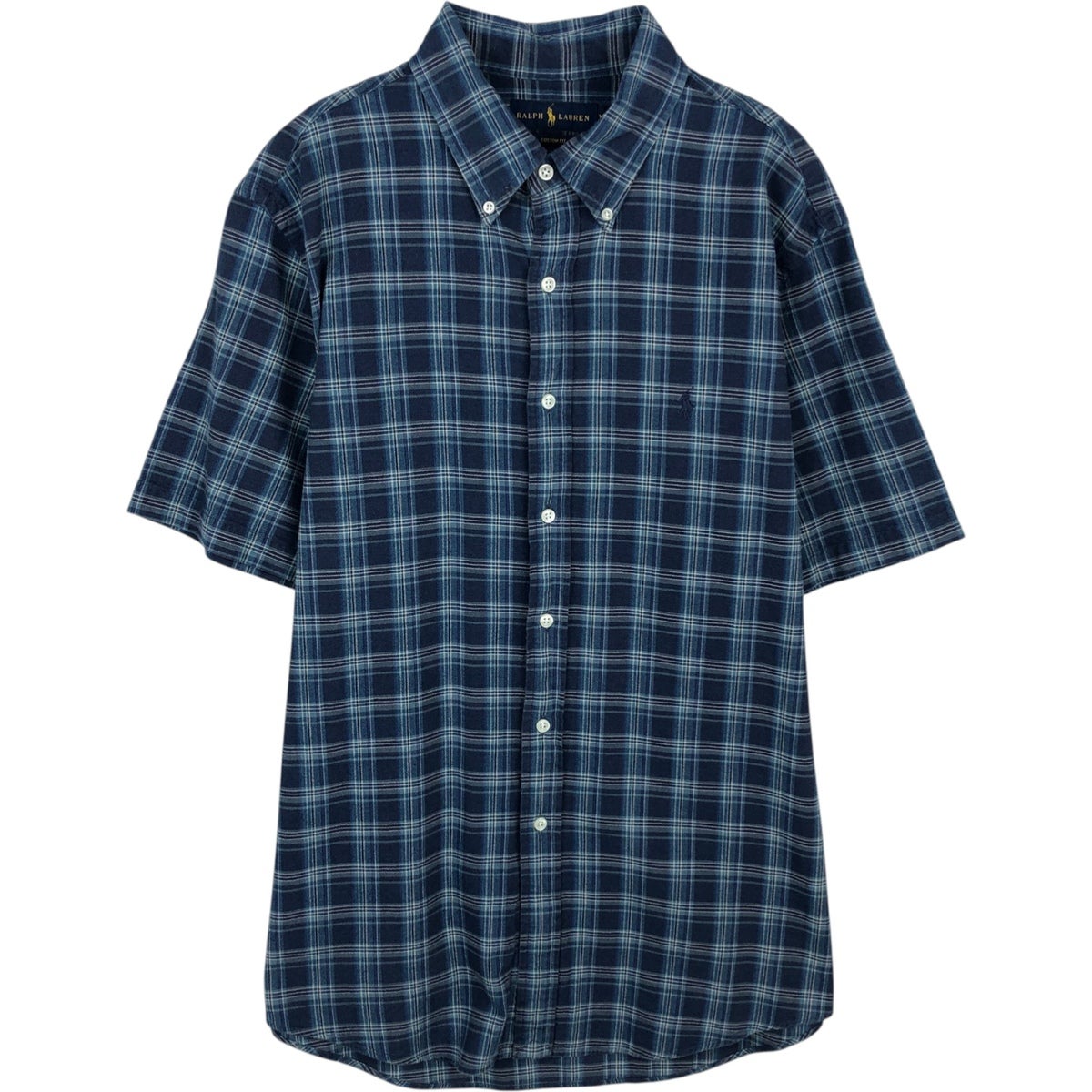 古着 ラルフローレン Ralph Lauren CUSTOM FIT マドラスチェック 長袖