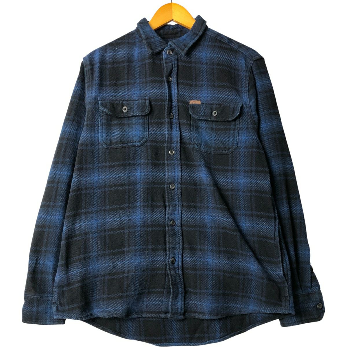 古着 オービス ORVIS オンブレチェック 長袖 ヘビーネルチェックシャツ