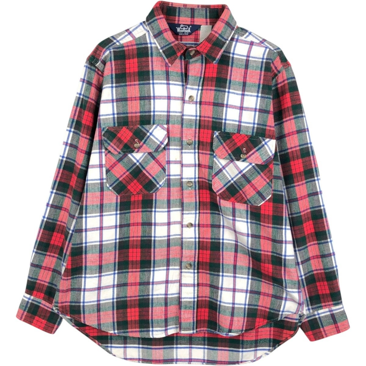 古着 80年代 ウールリッチ WOOLRICH 長袖 ライトネルチェックシャツ