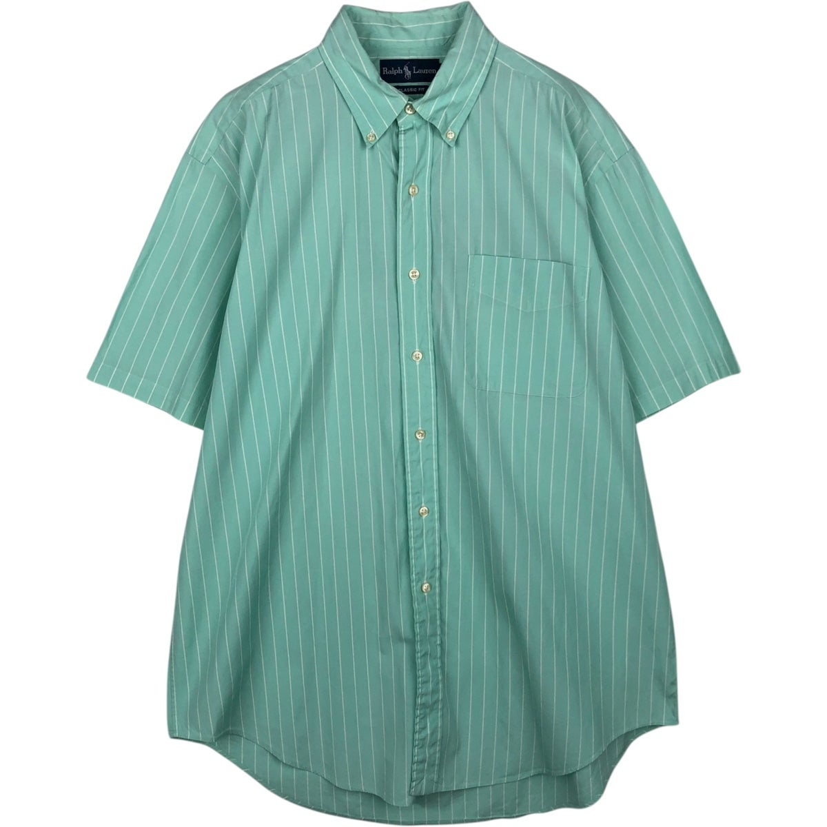古着 ラルフローレン Ralph Lauren CLASSIC FIT ストライプ柄 半袖