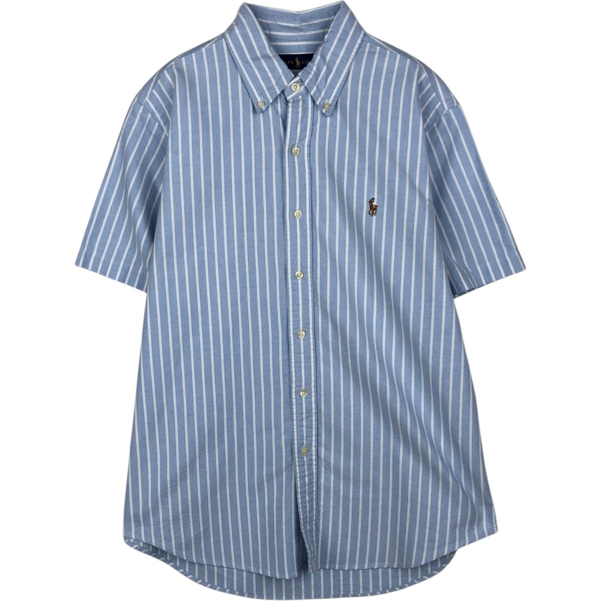 古着 ラルフローレン Ralph Lauren ボタンダウン 半袖 シャンブレーシャツ メンズM相当/eaa644901 古着 ラルフローレン Ralph Lauren ボタンダウン 半袖 シャンブレー