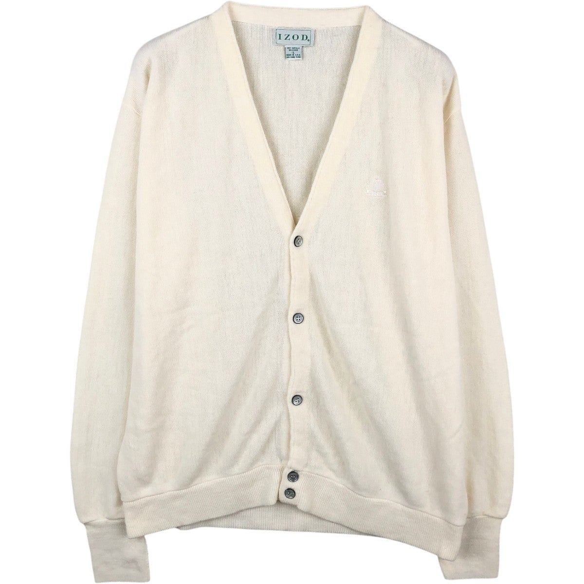 古着 IZOD アクリルニットカーディガン USA製 メンズL相当 /eaa677434