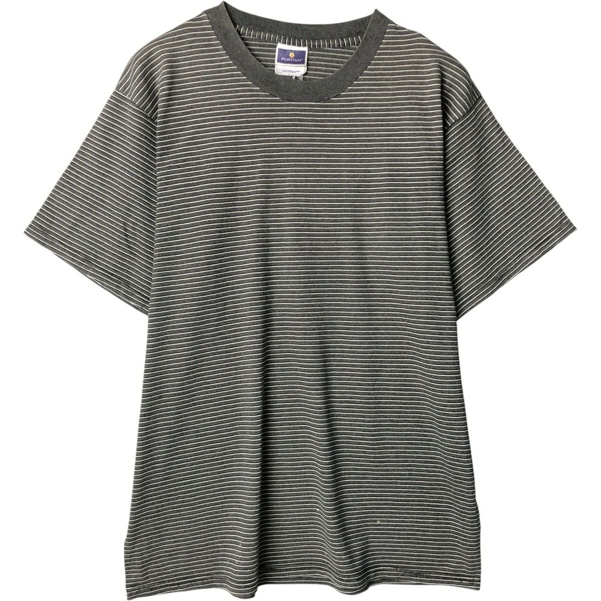 古着 ピューリタン PURITAN マルチボーダー ボーダーTシャツ メンズXL