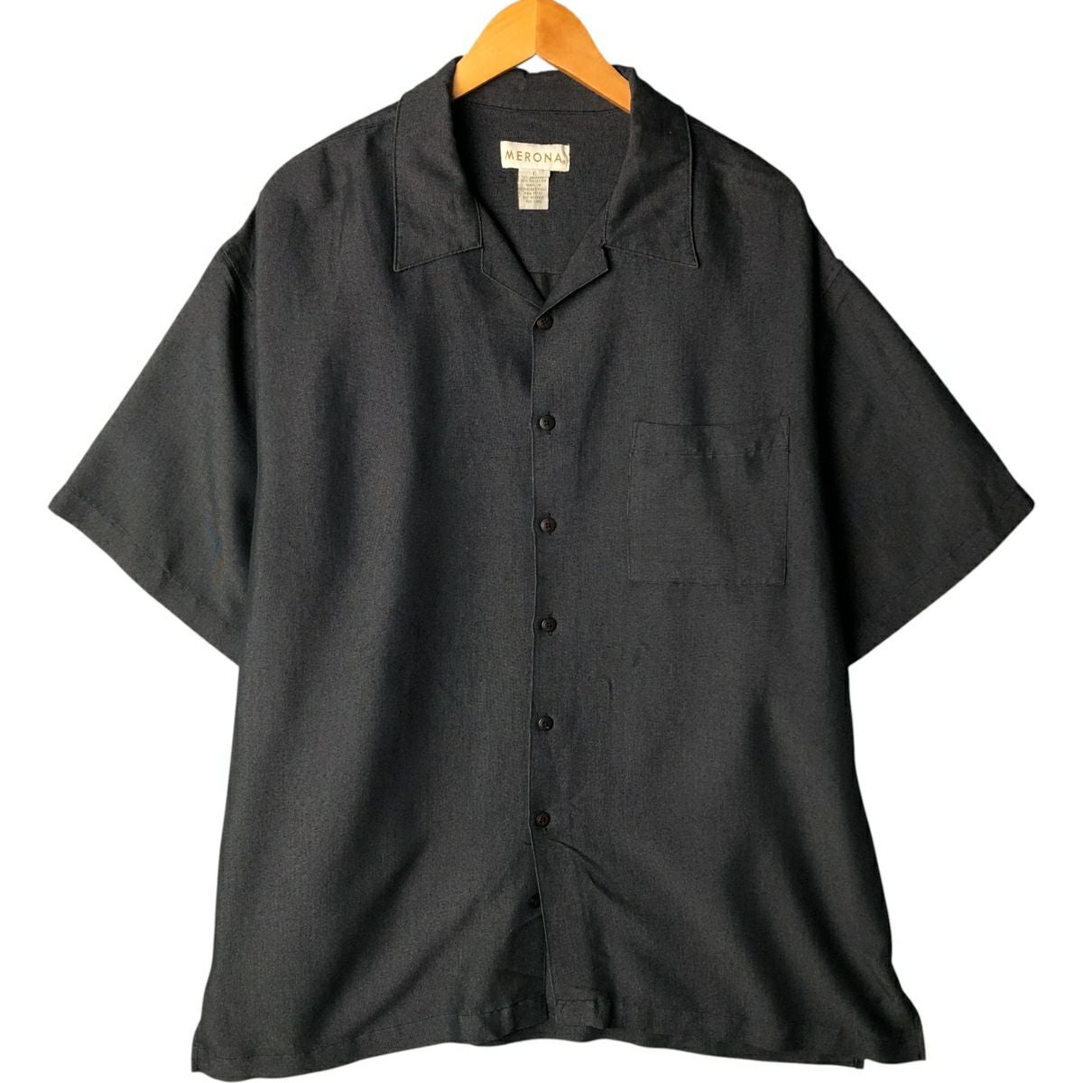 古着 Paradise Collection 半袖 オープンカラー シルクシャツ ボックス