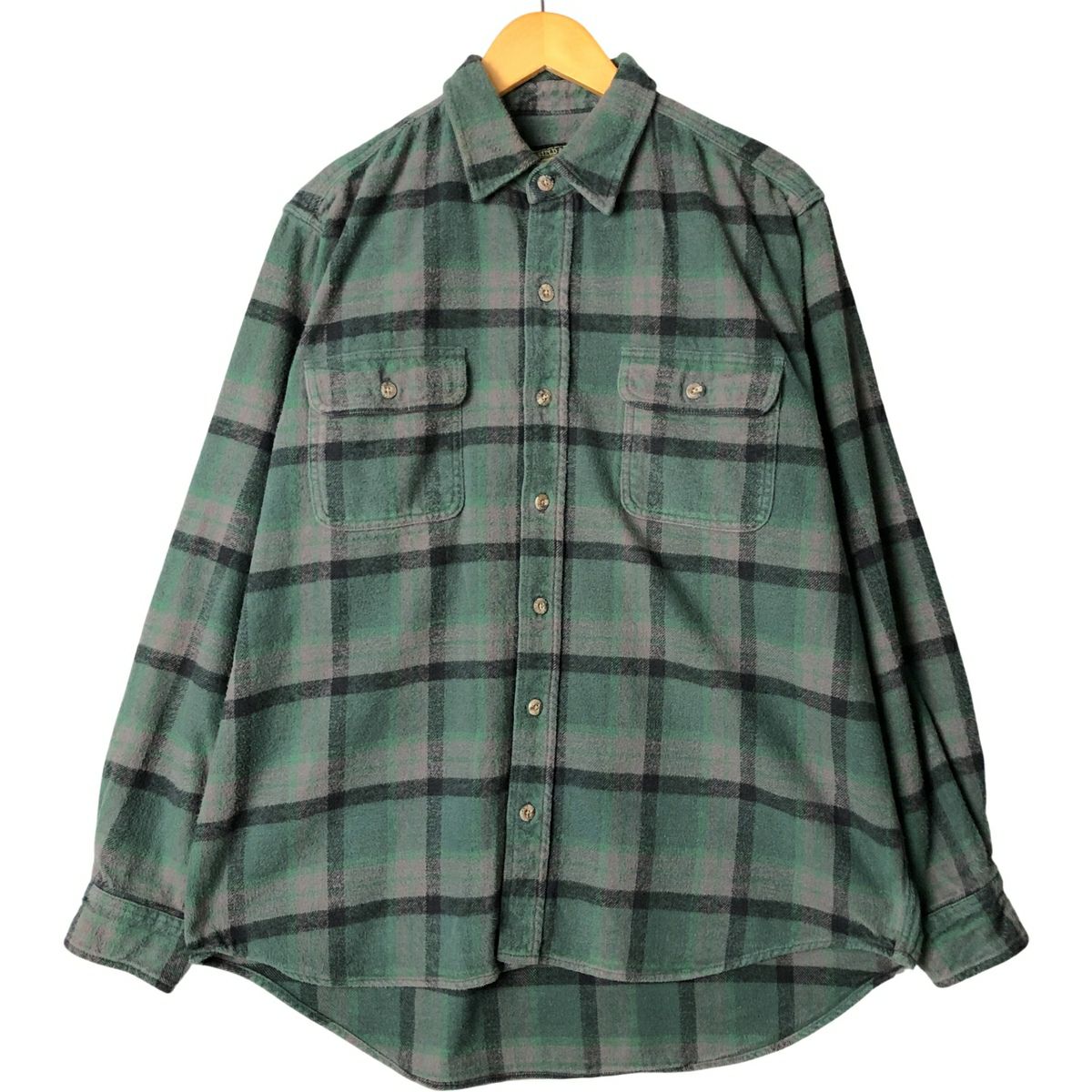 古着 フィールドアンドストリーム FIELD&STREAM オンブレチェック 長袖